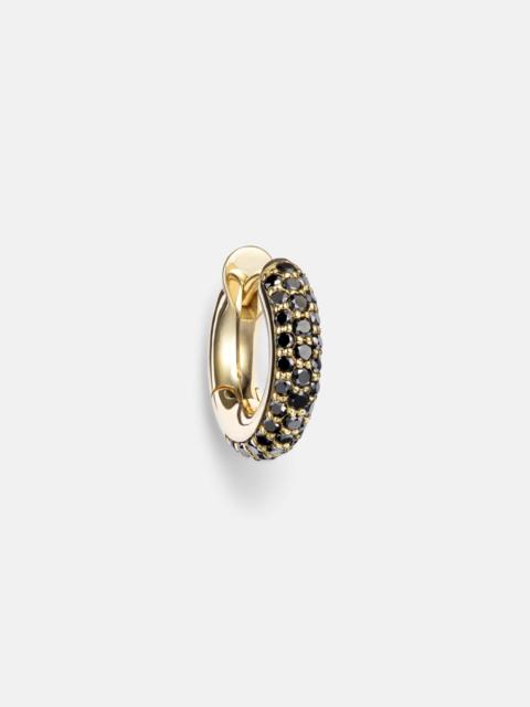 Macro Hoop 18kt yellow gold single earring with diamonds