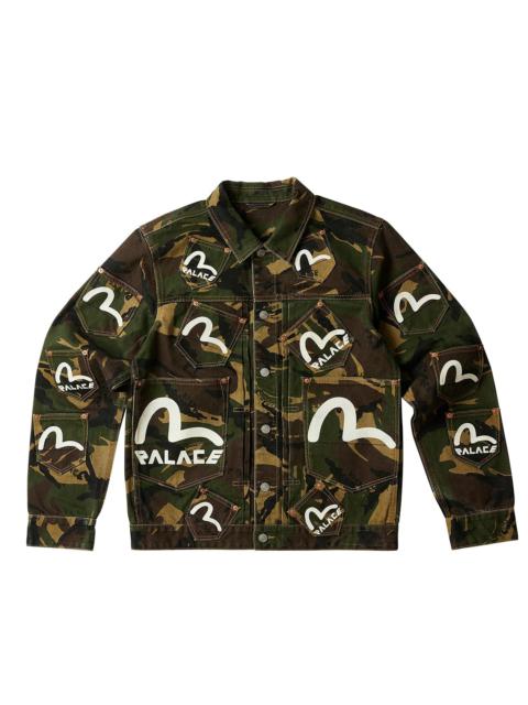 PALACE EVISU TYPE ONE DENIM JACKET CAMO