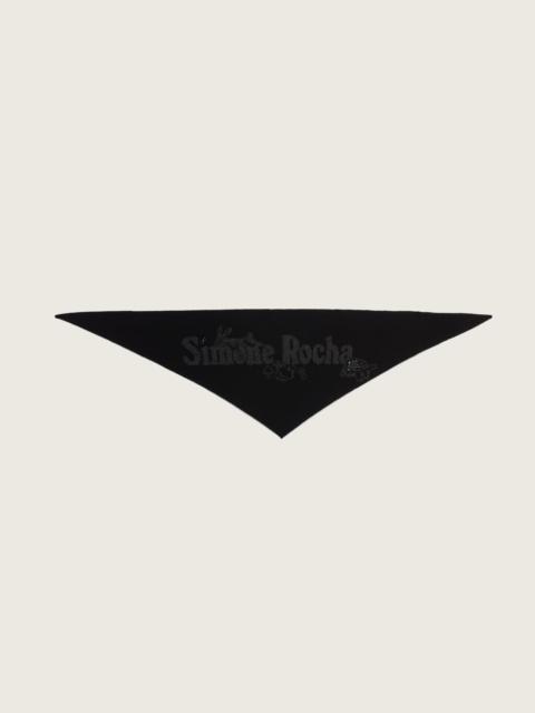 Beaded Graphic Logo Knit Neckerchief
