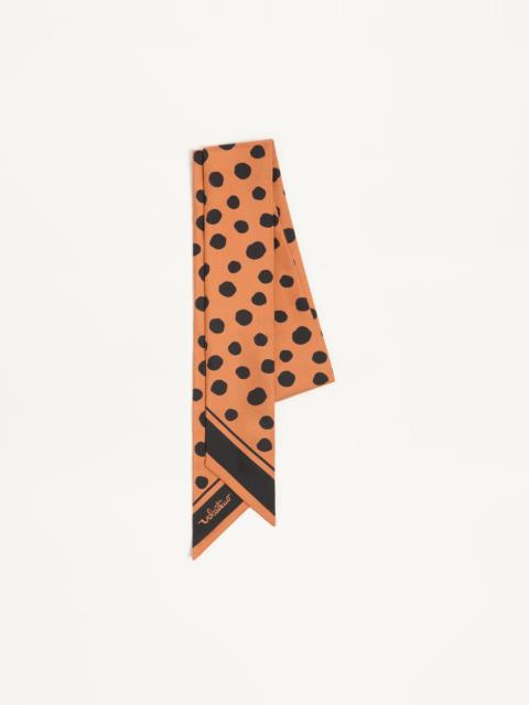 DALMATIAN POLKA DOT SILK BANDEAU SCARF