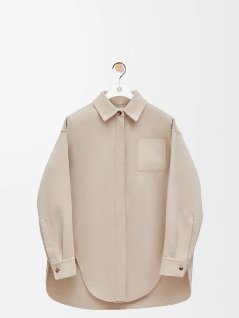 Overshirt in wool and cashmere