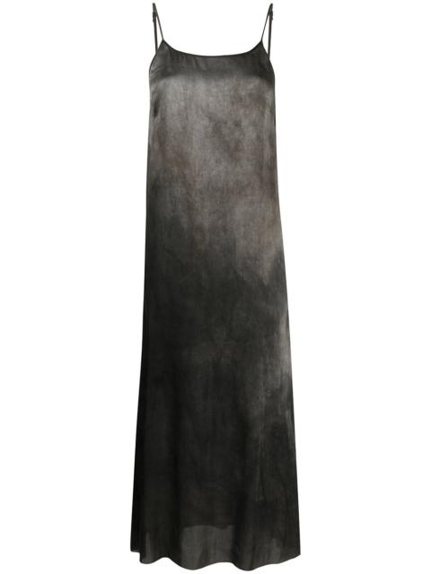 sleeveless silk-blend midi dress