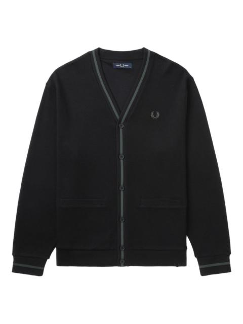 cotton logo-embroidered cardigan