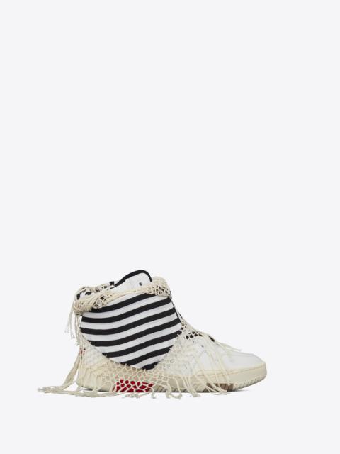 smith sneakers in grained leather