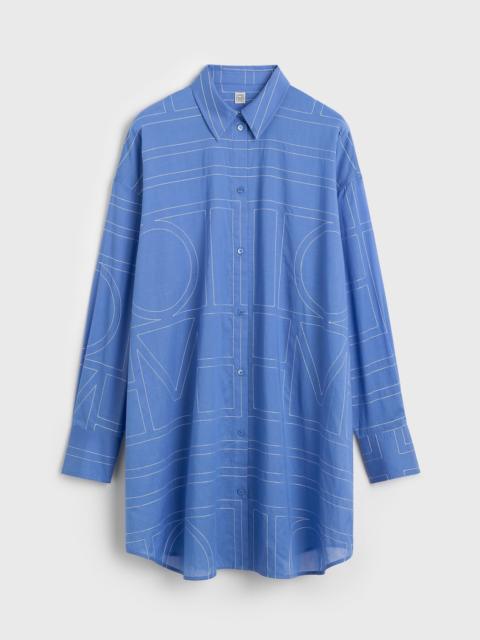 Long summer shirt cobalt