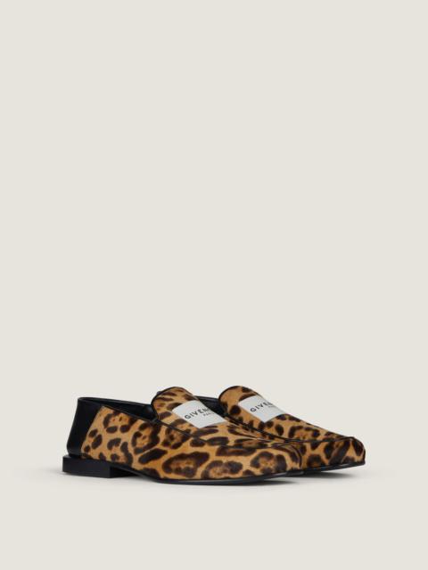 LABEL LOAFERS IN LEATHER WITH LEOPARD PRINT