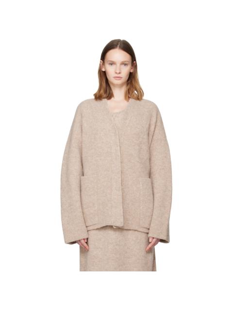 Beige Double Face Cardigan
