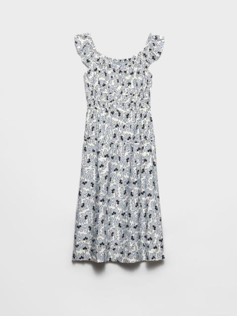 Floral print pongé dress