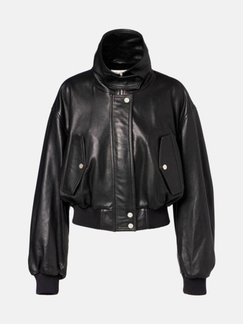 Briar leather bomber jacket
