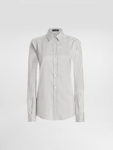 Silk shirt with striped print