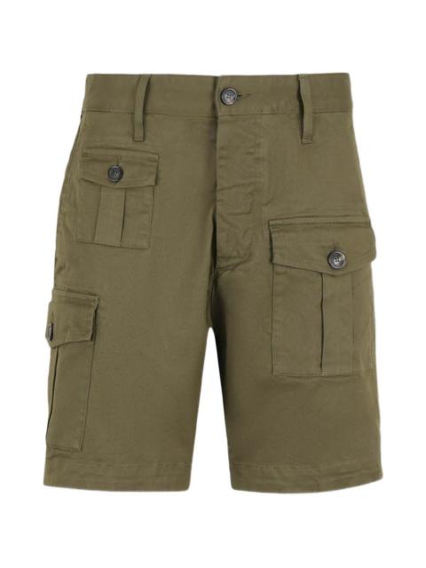 buttoned cargo shorts