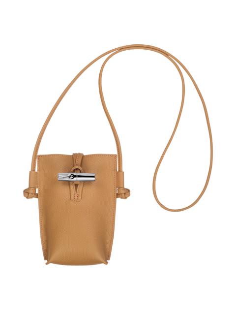 Le Roseau Phone case Walnut - Leather