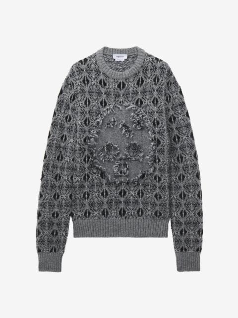 Distressed Skull Fair Isle Jumper