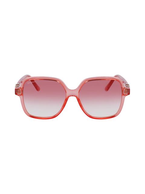 57mm Gradient Rectangular Sunglasses