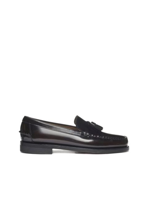 tassel leather loafers