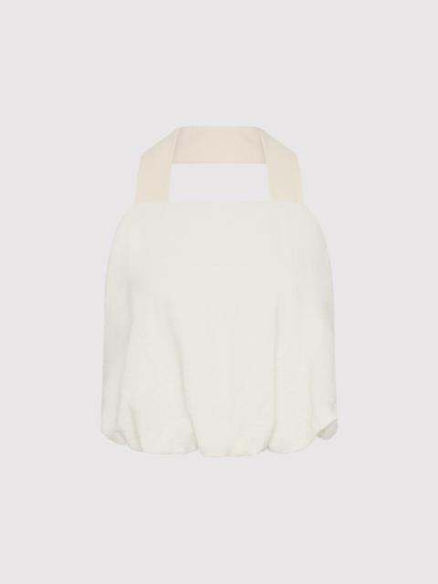 Cloud Twist Halter Top - Off White