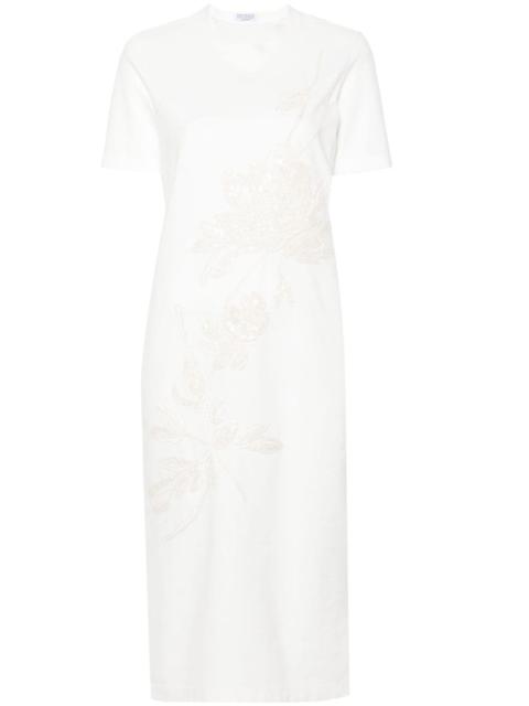 sequin-embellished midi dress