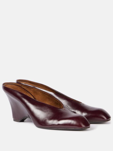 Colt 75 leather wedge mules