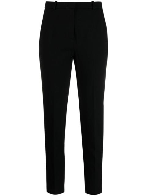 high-waisted cropped trousers