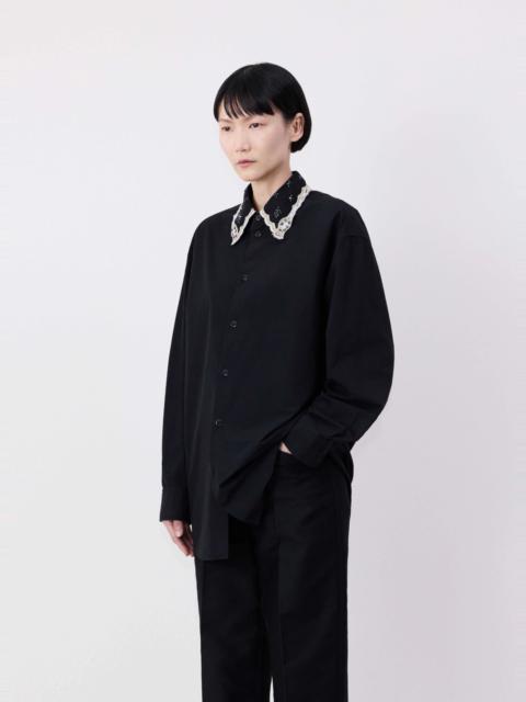 SHIRT WITH EMBROIDERED COLLAR