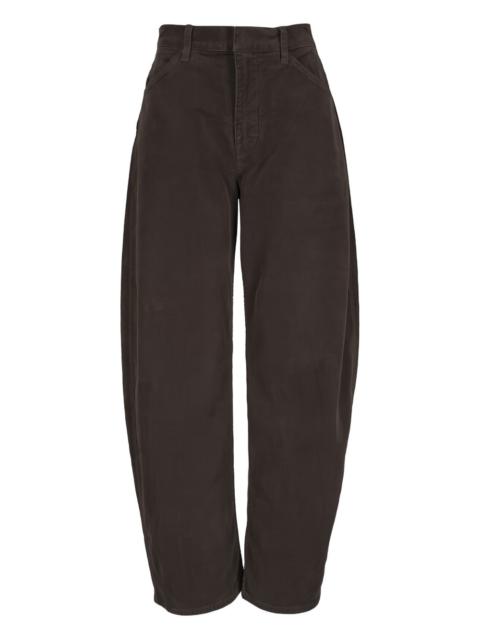 corduroy-texture trousers