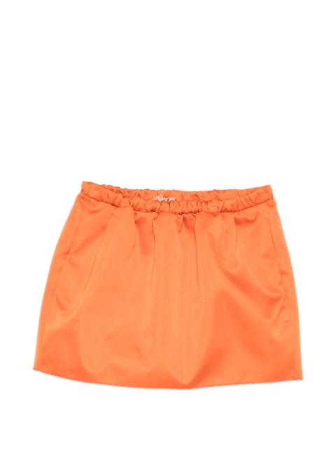 elasticated woven mini skirt