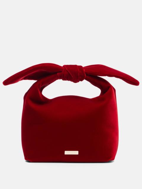 Bow Tie Small velvet tote bag