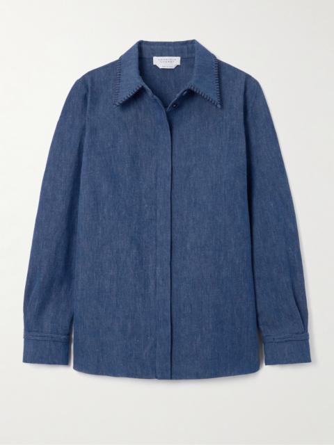 Cruz Cotton And Linen-blend Chambray Shirt