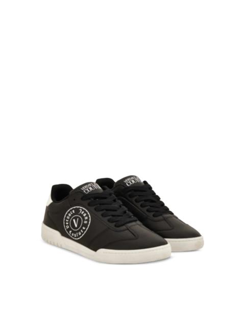 Leather sneakers with logo
