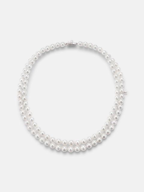 18kt white gold necklace with pearls