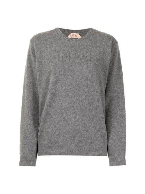 embossed logo jumper