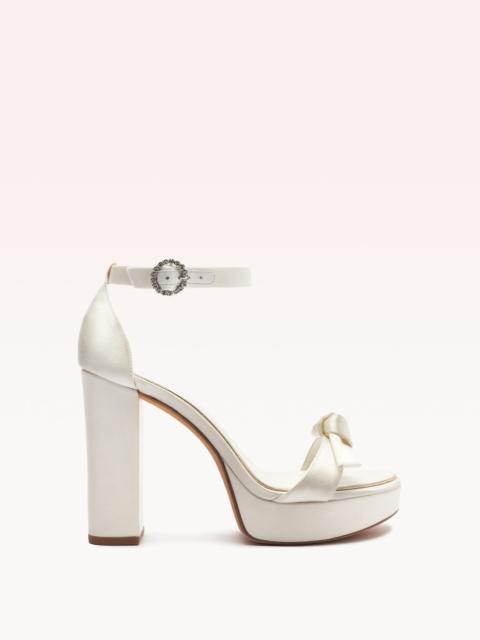 CLARITA PLATFORM BRIDAL 120 SATIN BIANCO