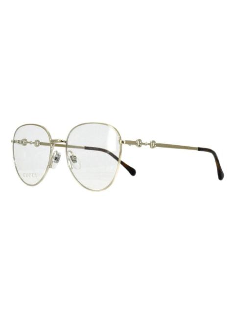 Gucci Metallic GoldRound Frame Optical Optic GlassesFrame Gold GG0880O-003