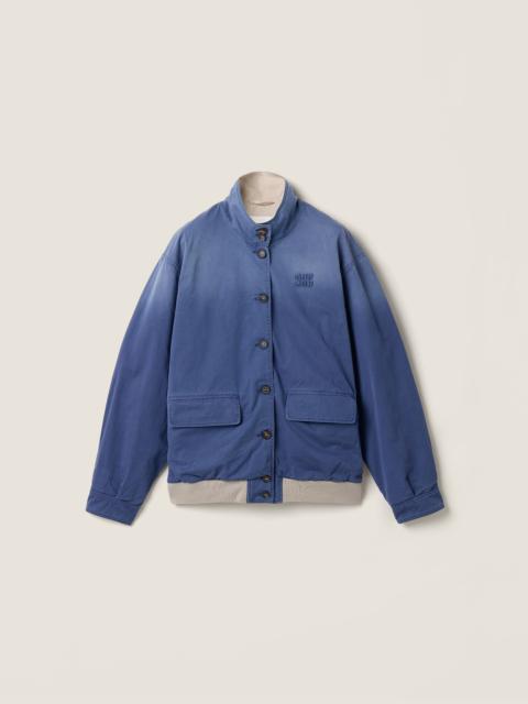 Old washed twill blouson jacket