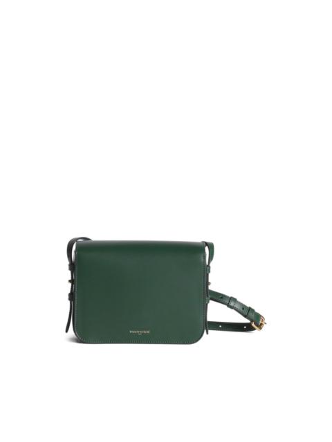 fox-clasp leather cross body bag