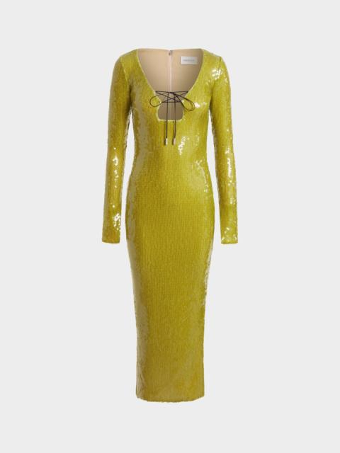 SOLARIA MIDI DRESS IN SEQUIN