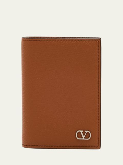 Men's VLogo Leather Bifold Card Holder