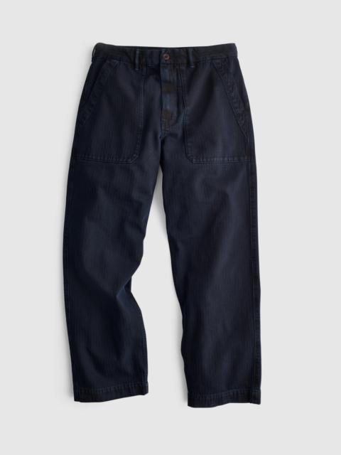 Fatigue Pants in Indigo Herringbone