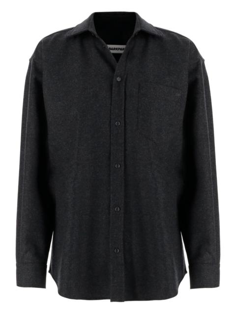 patch-pocket wool shirt