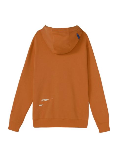 Nike embroidered logo fleece hoodie 'Orange' DM6874-808