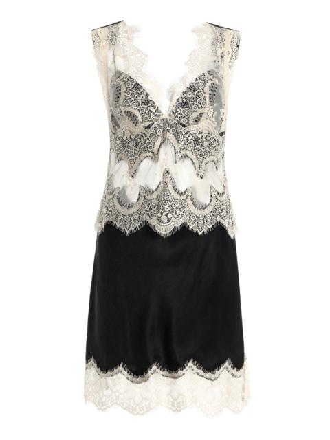 Exclusive Visions Lace Mini Dress black