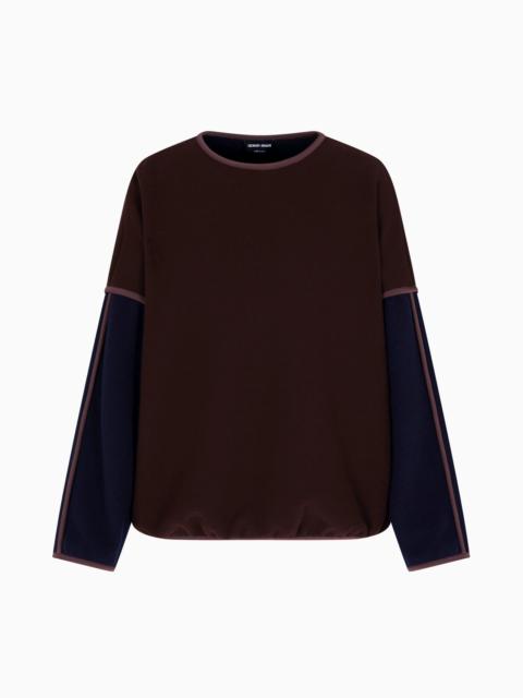 VIRGIN WOOL AND CASHMERE JERSEY SWEATSHIRT