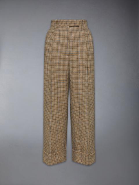 GUNCLUB CHECK CHEVIOT TWEED DOUBLE PLEAT TROUSER