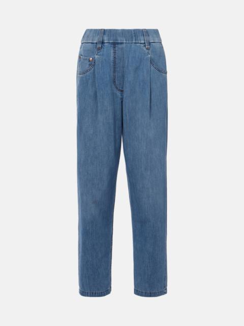 High-rise straight jeans