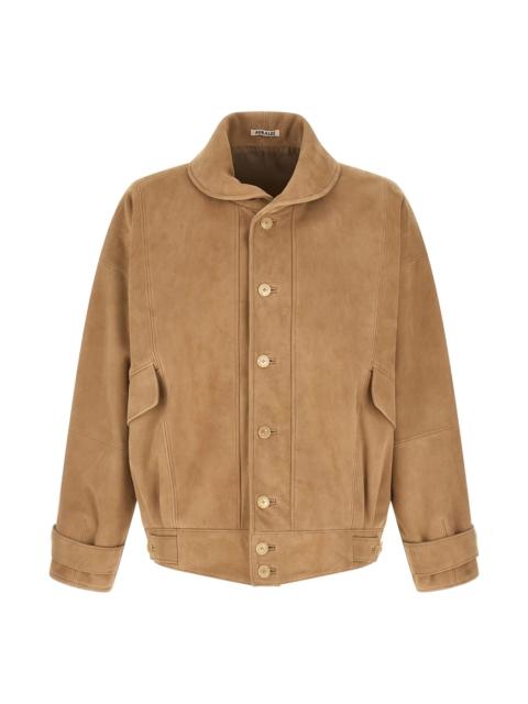 Full grain leather blouson