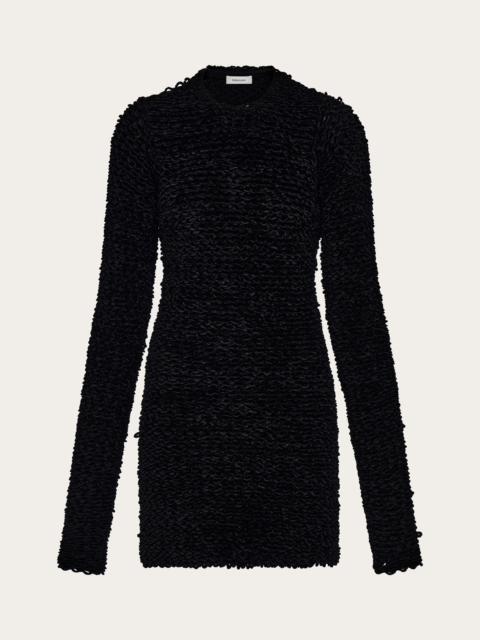 Astrakhan effect short dress