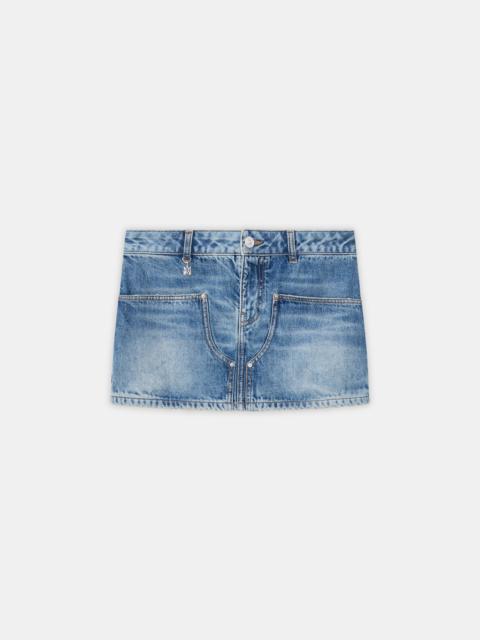 WOMEN'S DENIM CARPENTER MINI SKIRT