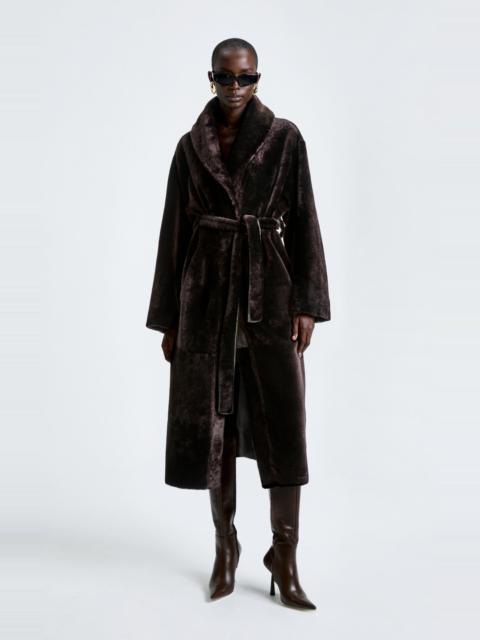 Imani Shearling Coat brown