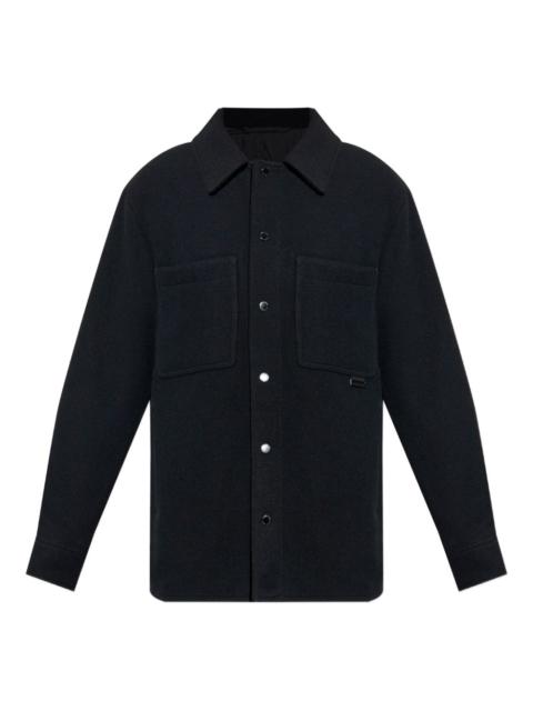 Balas button-fastening patch-pocket overshirt