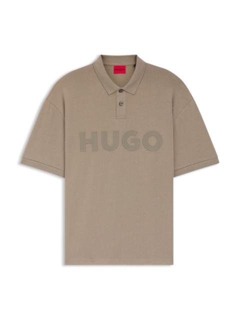 OVERSIZE-FIT POLO SHIRT IN COTTON WITH TONAL LOGO